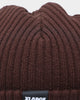 X-Large Ribbed Beanie Brown