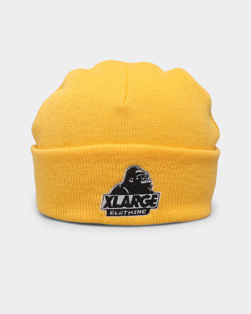 XLARGE Slanted Logo Beanie Yellow