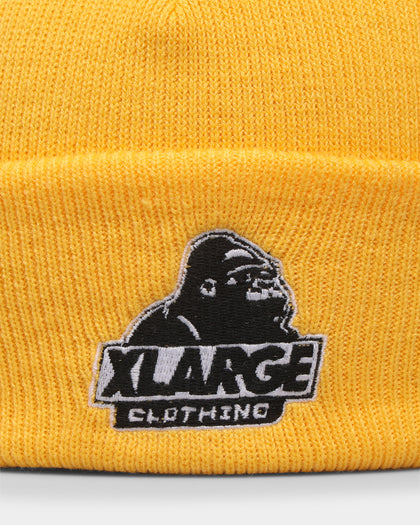 XLARGE Slanted Logo Beanie Yellow