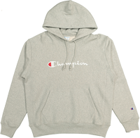 Champion Rev Weave Embroidered Hoodie Grey