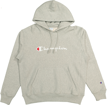 Champion Rev Weave Embroidered Hoodie Grey