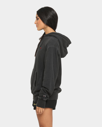 Champion Rebound Rev Weave French Terry Hoodie Washed Black