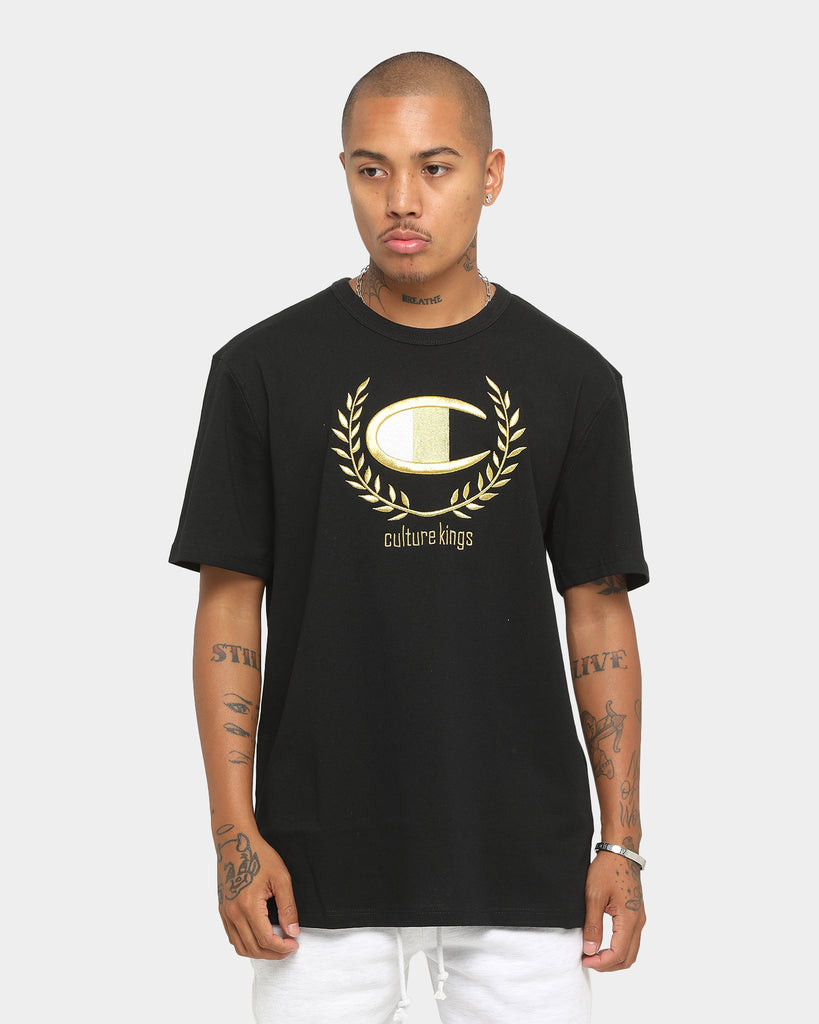 Champion Champion x Culture Kings Heritage TShirt Black/Gold Culture
