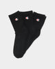 Champion 3 Pack LFS C Quarter Crew Socks Black