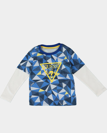 Guess Mainline Infant Long Sleeve T-Shirt And Active Pants Set Full Triangle