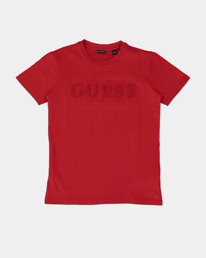 Guess Mainline Kids' Mini Me Short Sleeve T-Shirt Tulip Red