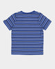 Champion Kids' Stripe T-Shirt Navy/ Blue Mellow/White