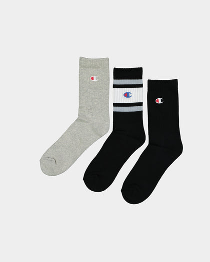 Champion LFS C Crew Socks 3 Pack White/Black