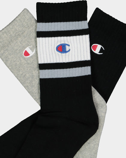 Champion LFS C Crew Socks 3 Pack White/Black