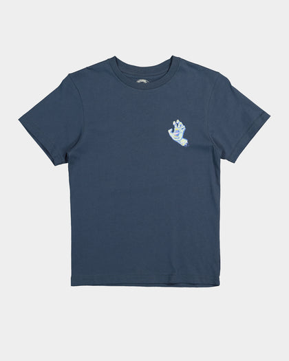 Santa Cruz Kids' Spiral Hand T-Shirt Navy