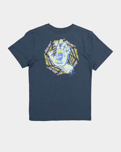 Santa Cruz Kids' Spiral Hand T-Shirt Navy