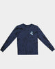 Santa Cruz Kids' Screaming Hand Tie Dye Long Sleeve T-Shirt Navy Tie Dye