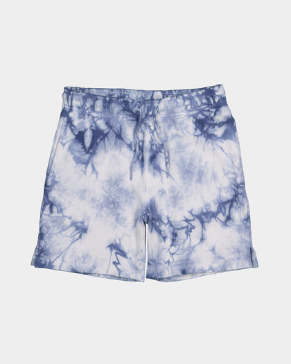 Santa Cruz Kids' Checked Out Flamed Dot Shorts Blue Tie Dye
