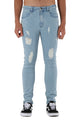 Lower Ripped Leaner Jean Blue Wash