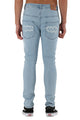 Lower Ripped Leaner Jean Blue Wash