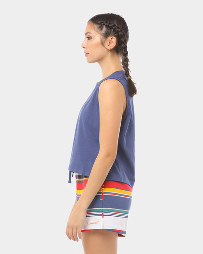 Lower Women's Applebox Crop Tank Blue