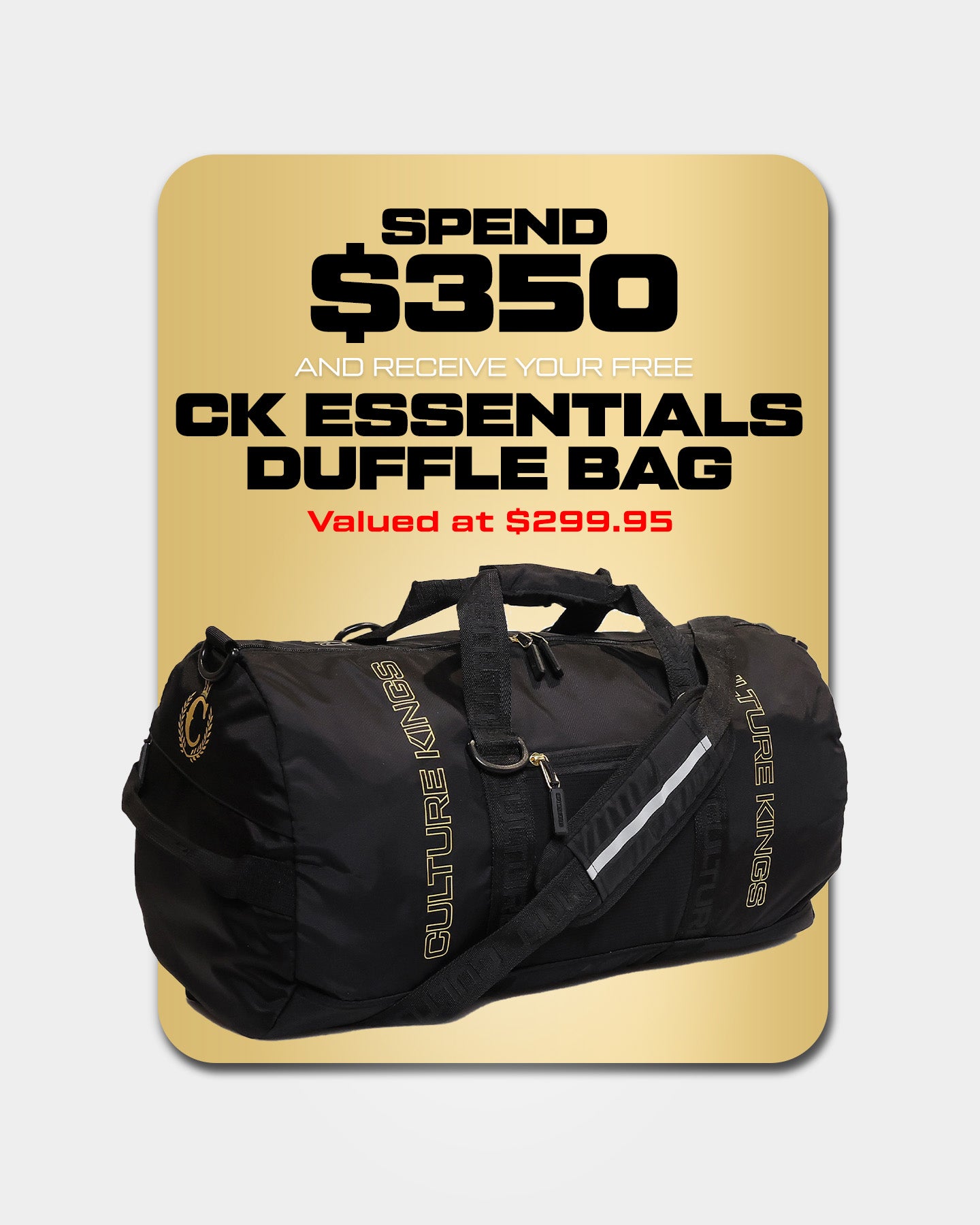 Culture Kings NFS Essentials Duffle Bag Black/Gold | Culture Kings US
