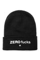 Zero Fucks Beanie Black