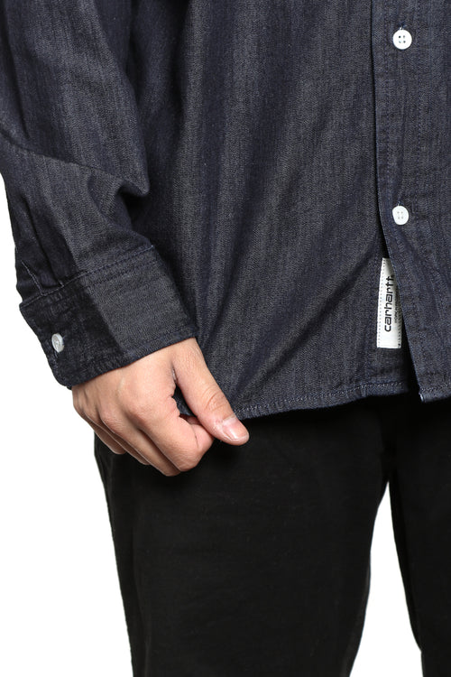 Civil Long Sleeve Button up Dark Denim