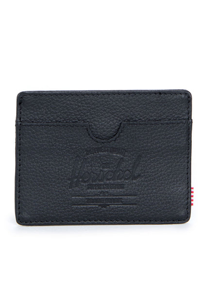 Charlie Leather Wallet Black Pebble