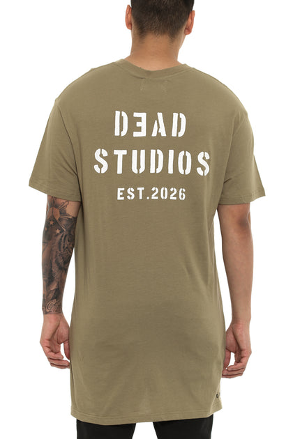 Surplus Dropped Tail Tee Olive