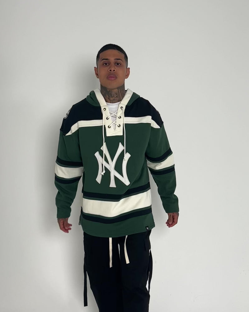 47 Brand New York Yankees Superior Lacer Hoodie Dark Green - Size 2XL