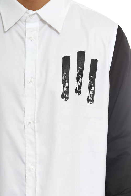 Stripe Patron Button up White/black