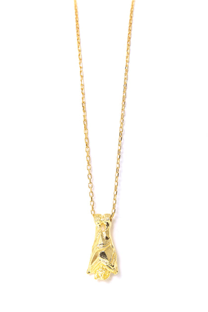Bat Necklace Gold