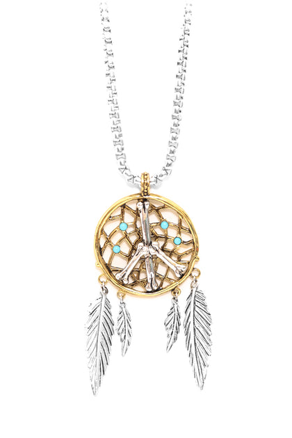 Dream Catcher Necklace Silver/gold
