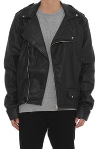 Denim Biker Jacket Black Wax