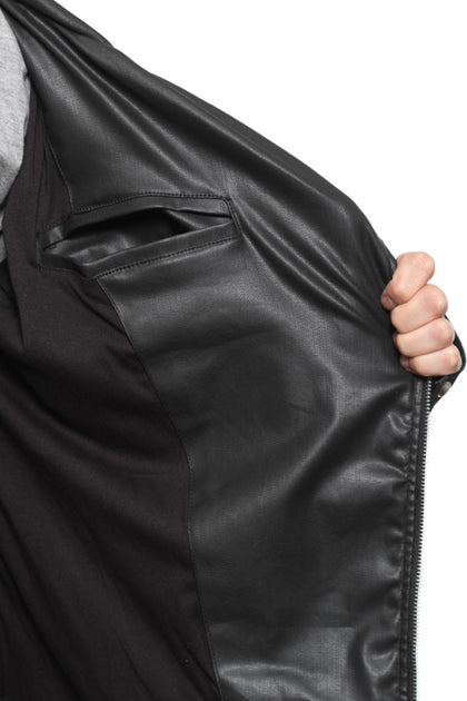 Denim Biker Jacket Black Wax