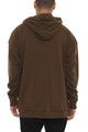 Raw Edge Hoodie Brown