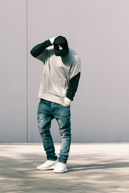 XO Crew Sweat Grey/navy