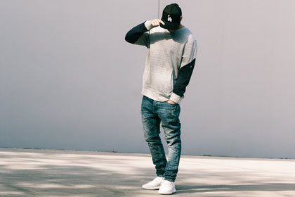 XO Crew Sweat Grey/navy