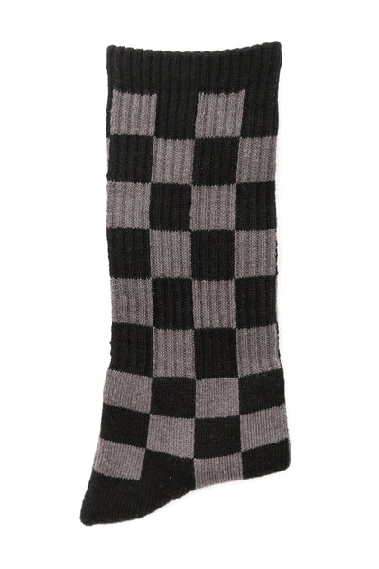 Checkered Socks Black
