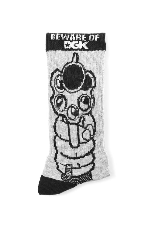 Beware Sock Heather Grey/bl