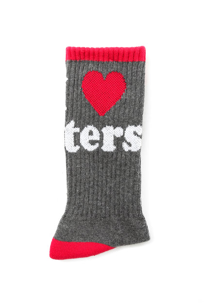 Haters Sock 3 Charcoal/red