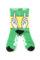 F Off Sock Green/white