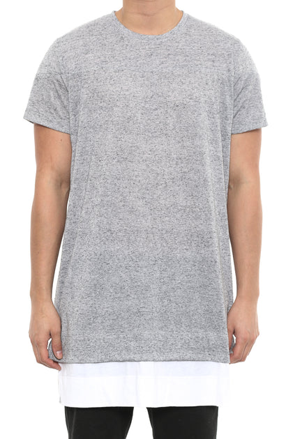 Essential Layered Tee Grey/white