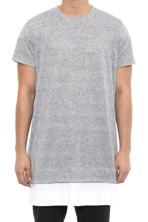 Essential Layered Tee Grey/white