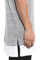 Essential Layered Tee Grey/white